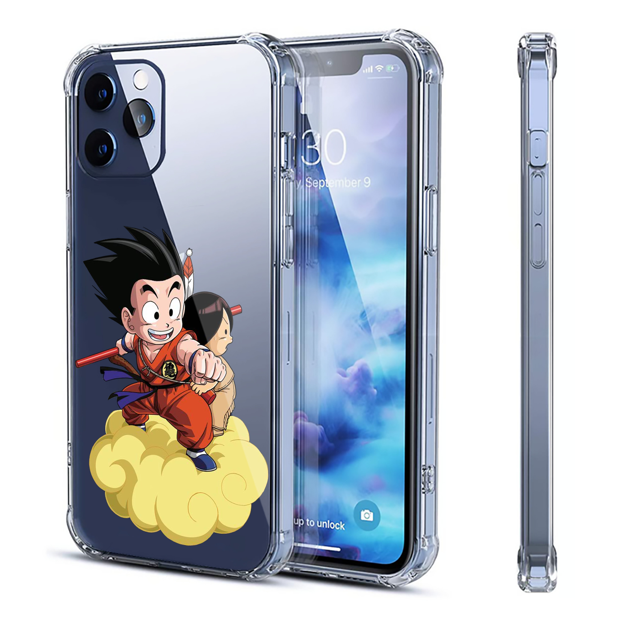 （画像用） ドラゴンボール 孫悟空（そん ごくう）Son Goku カカロット DRAGON BALL Kakarotto 【iPhone 12シリーズ対応】透明スマホケース（クリアソフトケース）
